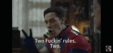 Peacemaker Two Rules GIF - Peacemaker Two Rules Two Fucking Rules GIFs