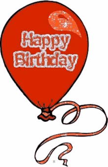 Happy Birthday Balloon Hbd GIF - Happy Birthday Balloon Hbd Red GIFs