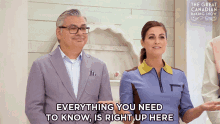 Everything You Need To Know Is Right Up Here The Great Canadian Baking Show GIF - Everything You Need To Know Is Right Up Here The Great Canadian Baking Show Gcbs GIFs