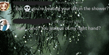 a screenshot of a conversation between a person and another