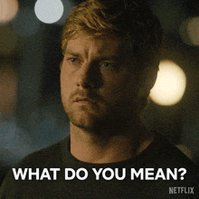 a man with a beard is asking what do you mean on netflix