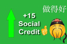 a green background with a smiley face giving a thumbs up