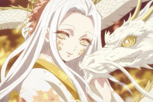 Golden Form Princess Appearance And Smile With Dragon GIF