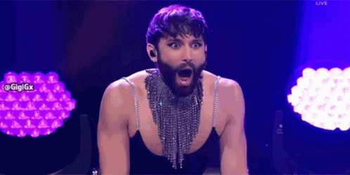Conchita Wurst Wow GIF - Conchita Wurst Wow Shock - Scopri e condividi GIF