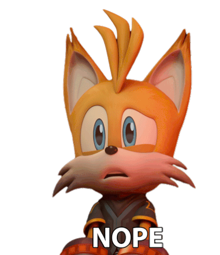 Nope Tails Sticker - Nope Tails Sonic Prime Stickers