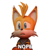 Nope Tails Sticker - Nope Tails Sonic Prime Stickers
