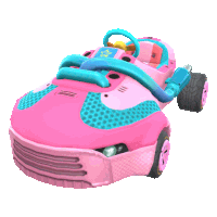 Pink Sneeker Kart Sticker - Pink Sneeker Kart Mario Kart Stickers