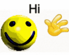 Hi Smiley Face GIF - Hi Smiley Face Yellow GIFs