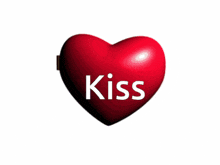 two heart shaped mirrors with a girl and a purple man and the word kiss on the bottom