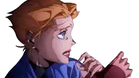 a cartoon drawing of a girl with red hair