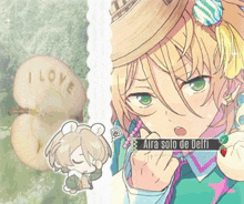 a drawing of a boy with the name aira solo de delfi on it