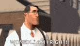 a man in a suit and tie is standing in front of a building and talking to a woman .