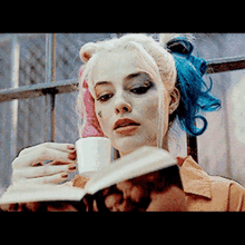 Harley Quinn Tea GIF - Harley Quinn Tea Drinking GIFs