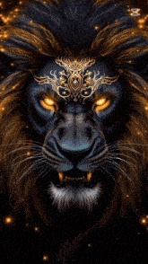 a lion with a crown on its head is displayed on a capcut screen