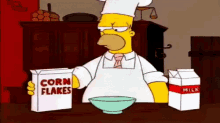 Homer'S Corn Flakes GIF - Cereal Simpsons GIFs