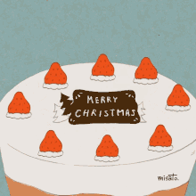 Merry Christmas Cake GIF - Merry Christmas Cake Santa Clause GIFs
