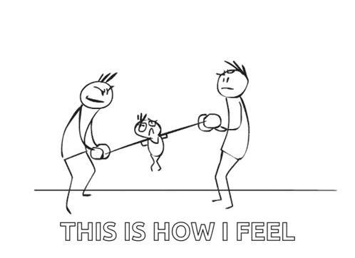 tug of war cartoon gif