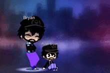 a cartoon character with the name bryan on it