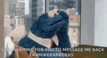 Im Still Waiting Cookie Monster GIF - Im Still Waiting Cookie Monster Mike Barreras GIFs
