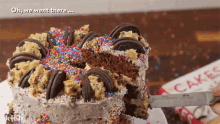 Cake Loaded With Cookie Dough Sumptous GIF