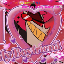 a picture of a cartoon character with the words i love my boyfriend on it