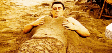 Joey Burried In Sand GIF