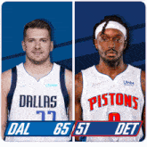 Dallas Mavericks (65) Vs. Detroit Pistons (51) Half-time Break GIF - Nba Basketball Nba 2021 GIFs