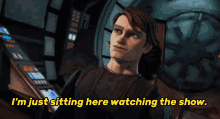 Anakin Im Just Sitting Here Watching The Show GIF - Anakin Im Just Sitting Here Watching The Show Sitting Back GIFs