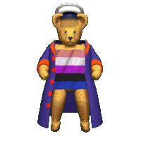 Gender Fluid Teddy Bear Gender Fluid Sticker Sticker - Gender Fluid Teddy Bear Gender Fluid Sticker Lgbt Stickers