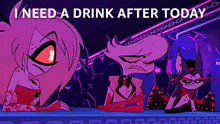 I Need A Drink After Today Angel Dust GIF - I Need A Drink After Today Angel Dust Hazbin Hotel GIFs