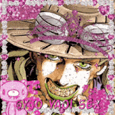 a jojo yaoi sex poster with a picture of a man in a hat