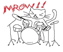 Cat Drums GIF