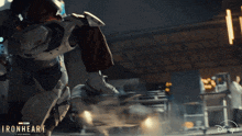 a disney + advertisement for ironheart shows a robotic leg