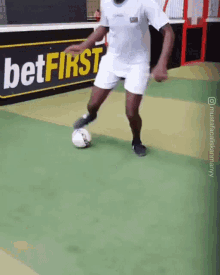 soccer drill turning football spin trick
