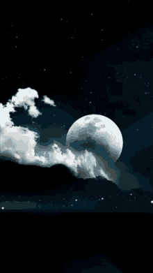 night moon sea ocean nature
