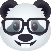 Nerdy Panda Sticker - Nerdy Panda Joypixels Stickers