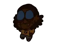 a cartoon drawing of a man with glasses on