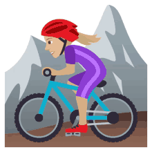 mountain biking joypixels biking cycling cyclist