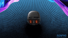 an advertisement for renpho shows a purple and blue background