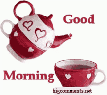 Good Morning Hearts GIF - Good Morning Hearts Pour GIFs