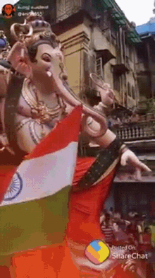 Bappa Ganapathi GIF - Bappa Ganapathi Flag GIFs