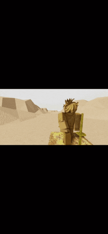a computer generated image of a desert scene