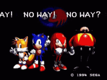 No Way Sonic And Knuckles GIF - No Way Sonic And Knuckles Sonic The Hedgehog GIFs