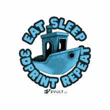 eat sleep repeat 3d print 3d printing benchy