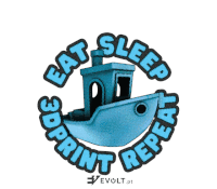 Eat Sleep Repeat 3d Print Sticker - Eat Sleep Repeat 3d Print 3d Printing Stickers