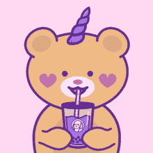 Drinking Bear GIF - Drinking Bear Kawaii GIFs
