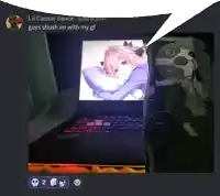 a laptop with a picture of a girl on it