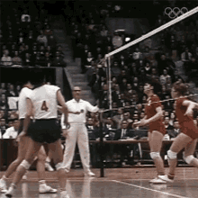 volleyball international olympic committee250days 1964summer olympics japan vs ussr volleyball spike