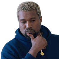 Thinking Kanye West Sticker - Thinking Kanye West Deep Thoughts Stickers