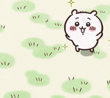 a drawing of a hamster with a smiley face